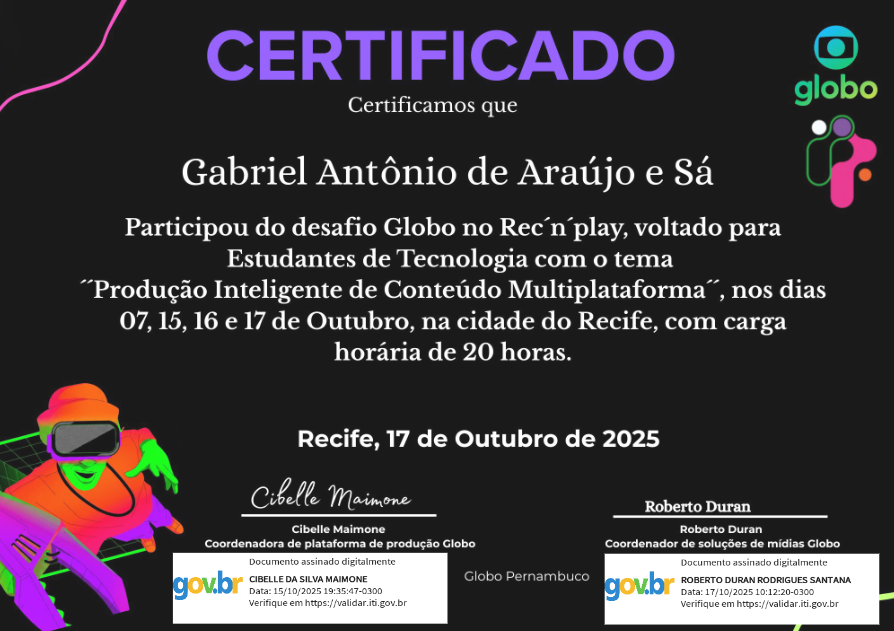 Globo Challenge 4.0 – REC’n’Play